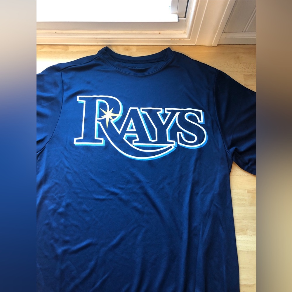 MLB Baseball Men’s Size Small Rays T Shirt Majestic